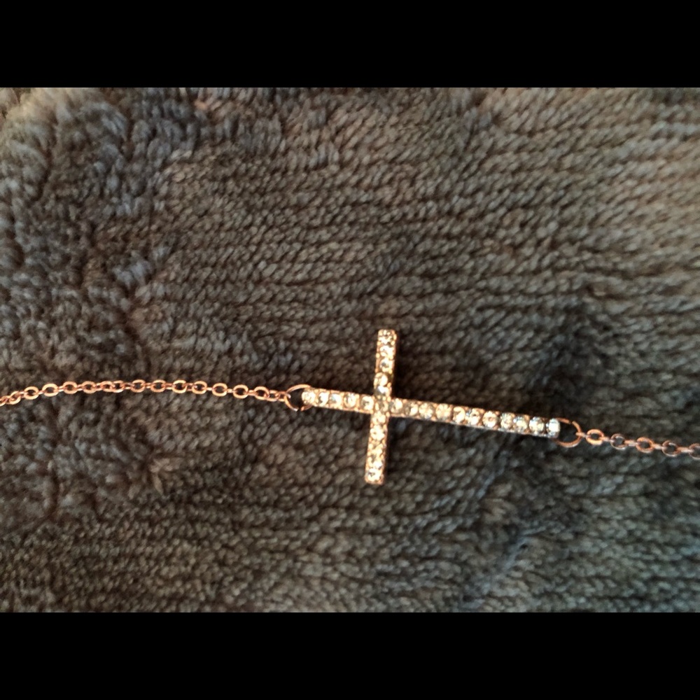 Rose Gold Cross Bracelet